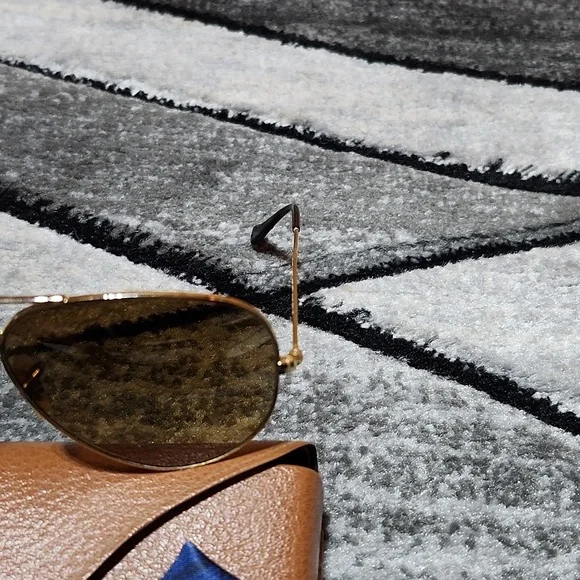 UNISEX RAY BAN AVIATOR GRADIENT METAL MATTE GOLD BROWN LENSES & CASE PRI… - Picture 5 of 12